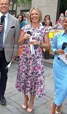 Dylan's pink floral midi dress on Today