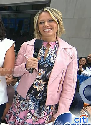 Dylan's pink moto jacket on Today