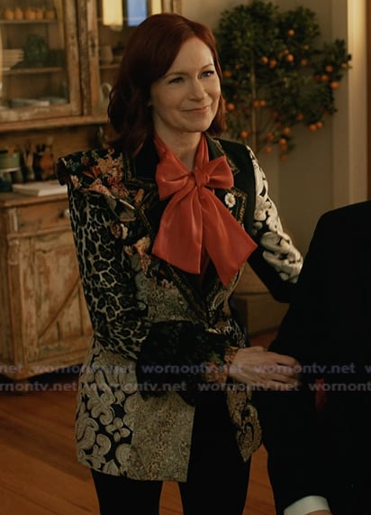 Elsbeth's mixed print blazer on Elsbeth