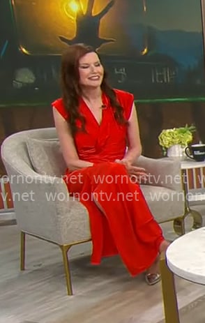 Geena Davis' red dress on CBS Mornings