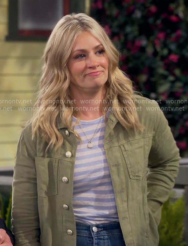 Gemma's green jacket on The Neighborhood