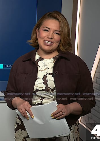 Gilma's brown floral dress on NBC News Daily