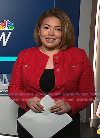 Gilma's red jacket on NBC News Daily