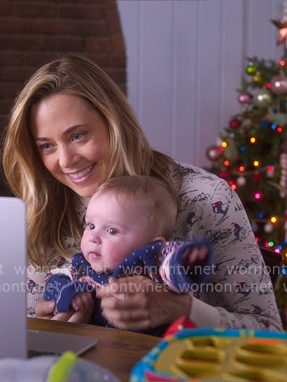 Ginny's ski print top on The Four Seasons