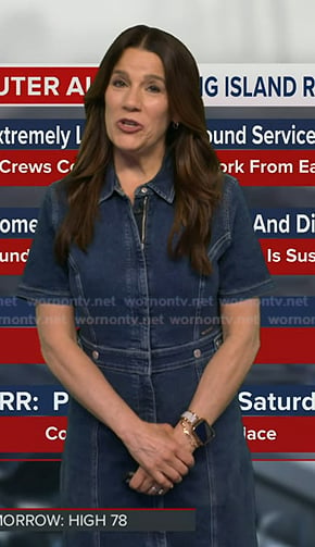 Heather's zip front denim dress on Good Morning America