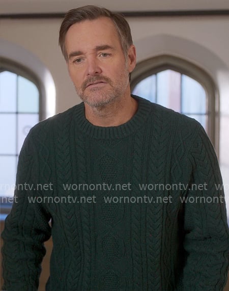 Jack's green cable knit sweater on The Four Seasons