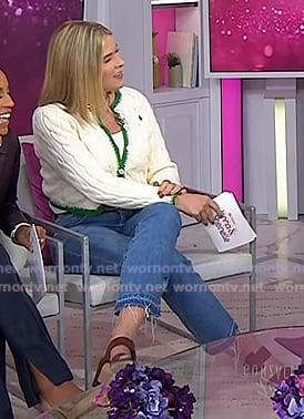 Jenna's brown suede heel sandals on Today