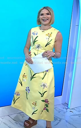 Jenna's yellow floral embroidered dress on Today