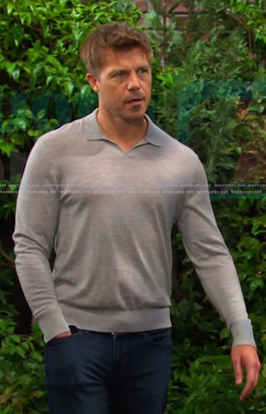 Jeremy's grey long sleeve polo on Days of our Lives