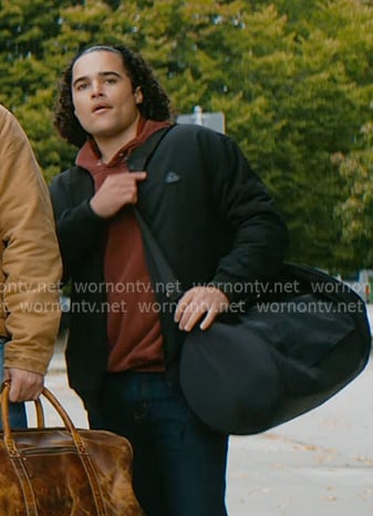 John's black jacket on Off Campus