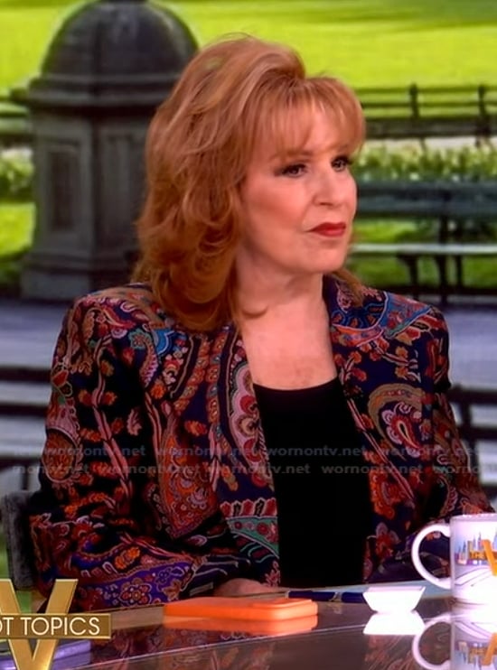 Joy's paisley print blazer on The View
