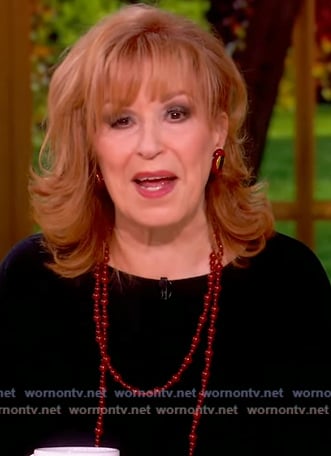 Joy's red bead necklace on The View
