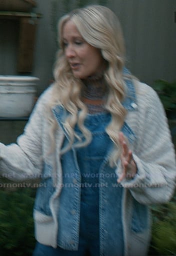 Juliet's mixed media jacket on Elsbeth