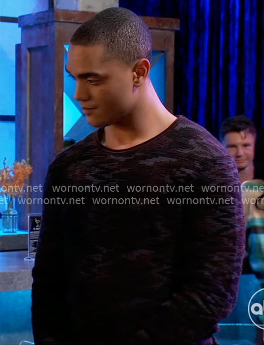 Kai's camo print sweater on General Hospital