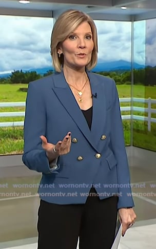 Kate's blue double breasted blazer on NBC News Daily