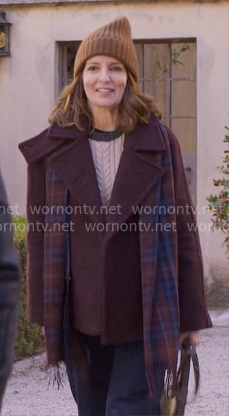 Kate's burgundy coat on The Four Seasons
