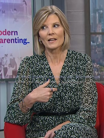 Kate's green floral long sleeve dress on NBC News Daily