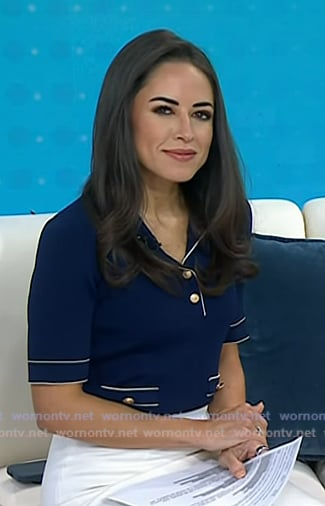 Kaylee's blue polo top on Today