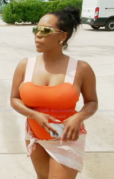 Kelli's orange swimsuit on The Real Housewives of Atlanta