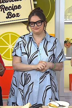 Krissy Downey's blue floral print shirtdress on Today
