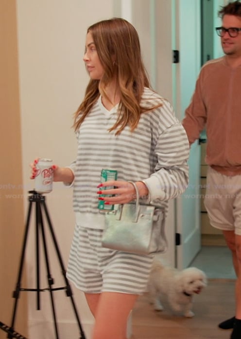 Lala's striped top and short set on The Valley