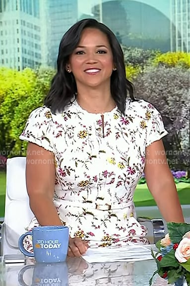 Laura's white floral print midi dress on Today