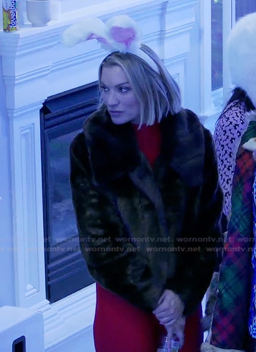 Lindsay's fur jacket on Summer House