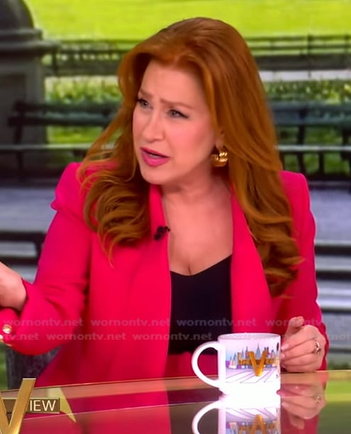 Lisa Ann Walter's pink blazer and pants on The View