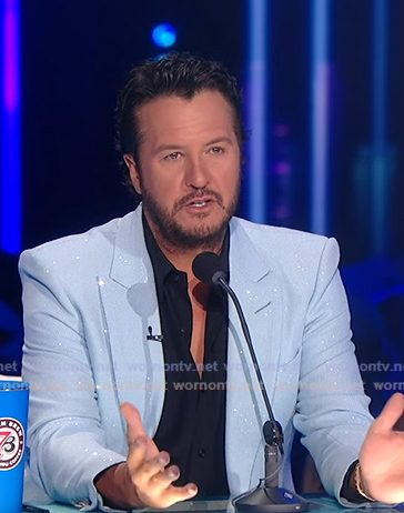 Luke Bryan's blue sequin blazer on American Idol