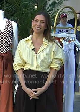 Melissa's yellow striped shirt on Today