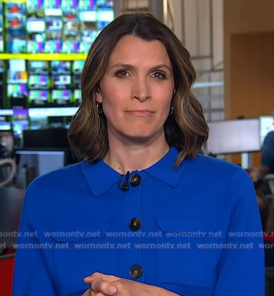 Molly Hunter's blue collared cardigan on Today