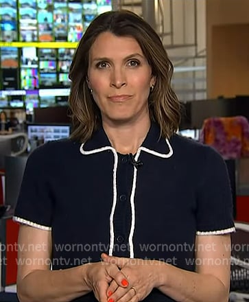 Molly's contrast trim knit top on Today