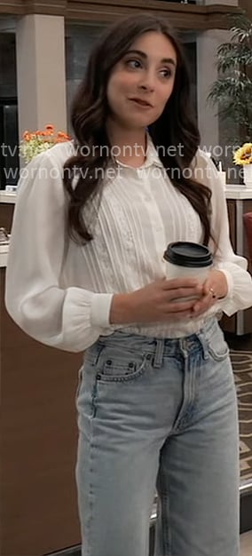 Molly's white lace top on General Hospital