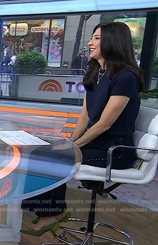 Natalie's green buckle pumps on Today