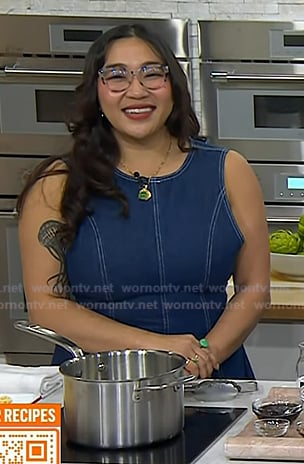 Nini Nguyen's sleeveless denim dress on Today