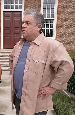 Patton Oswalt's pink western shirt on Today