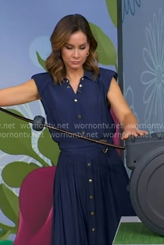 Rebecca's navy belted shirtdress on Good Morning America