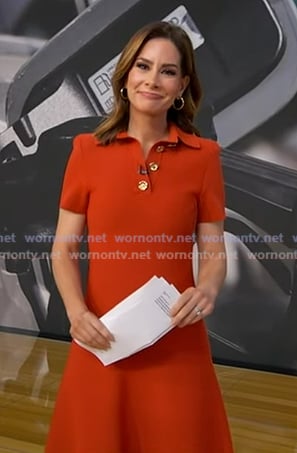 Rebecca's orange polo dress on Good Morning America