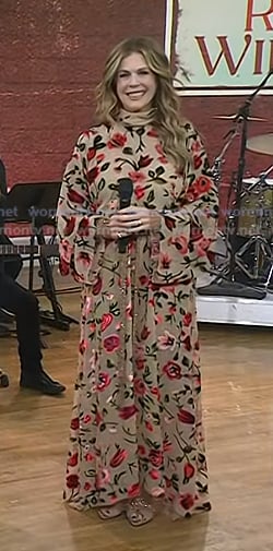 Rita Wilson's beige floral maxi dress on Today