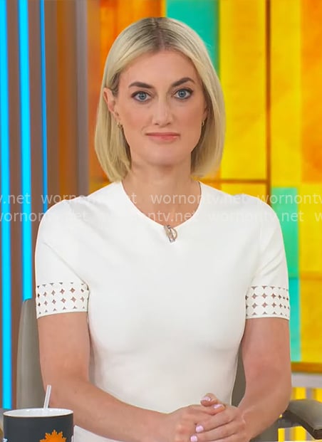 Sam Vinograd's cutout dress on CBS Mornings