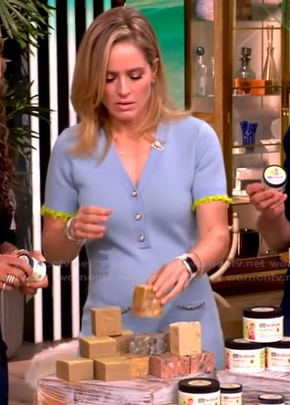 Sara's blue knit mini dress on The View