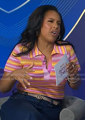 Sheinelle's pink beige belt on Today