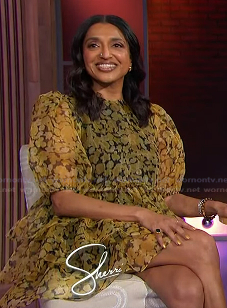 Sindhu Vee's floral print mini dress on Sherri