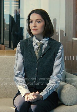 AJ's grey knit vest on Not Suitable For Work
