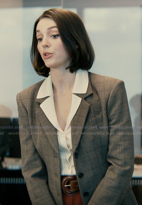 AJ's plaid blazer on Not Suitable For Work
