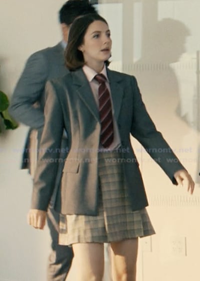 AJ's plaid mini skirt on Not Suitable For Work