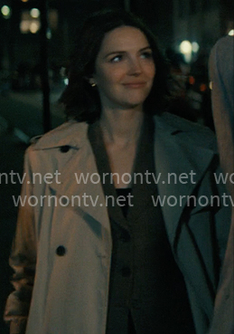 AJ's trench coat and Coach bag on Not Suitable For Work