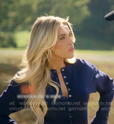 Allie’s navy snap button cardigan on The McBee Dynasty Real American Cowboys