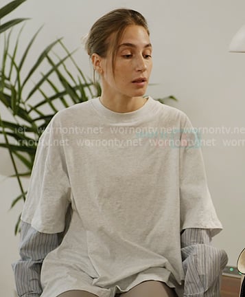 Amanda's grey layered tee on In The City