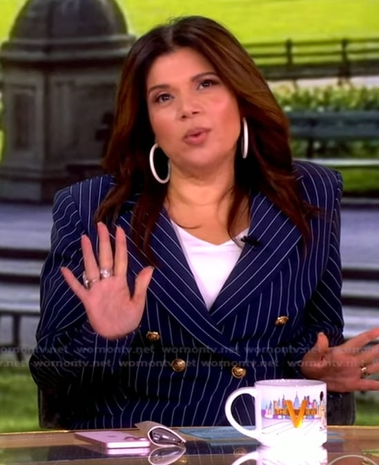 Ana's blue pinstripe blazer on The View